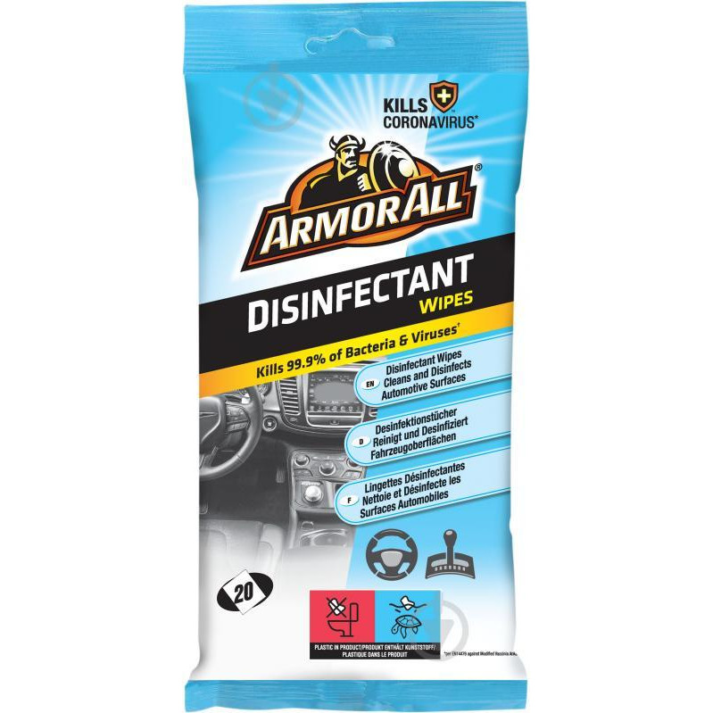  Armor All Disinfectant Wipes E303296600 - зображення 1