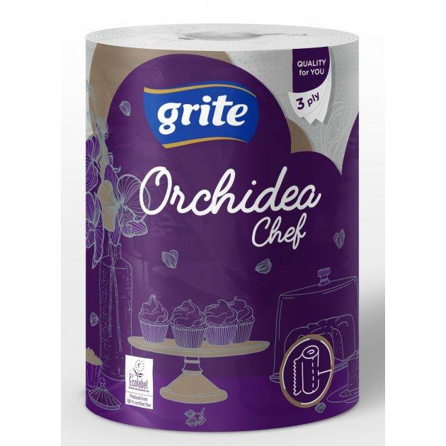 Grite Бумажные полотенца Orchidea Gold Chef 3 слоя 230 листов 1 рулон (4770023348385) - зображення 1