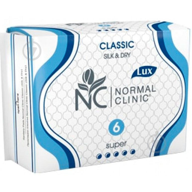 NORMAL Clinic Прокладки гигиенические  Classic Silk&Dry super 6 шт. (3800213303212) - зображення 1