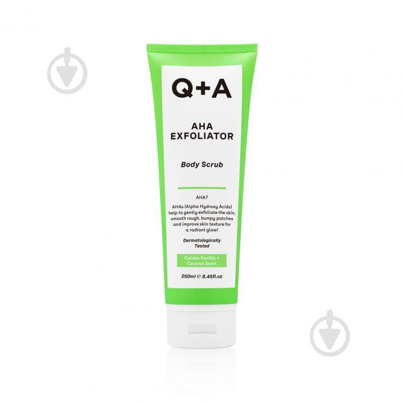 Q+A - AHA Exfoliator Body Scrub - Скраб для тіла з АНА-кислотами - 250ml - зображення 1