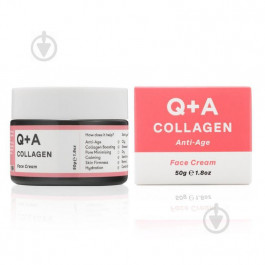   Q+A - Розгладжуючий та зміцнюючий крем для обличчя з колагеном - Collagen - Face Cream - 50ml