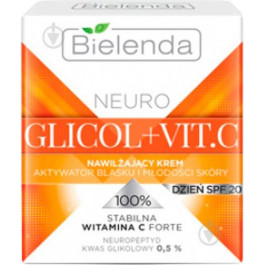   Bielenda Крем для лица  NEURO GLICOL + VIT C Увлажняющий активатор блеска и молодости кожи SPF 20 дня, 50мл (