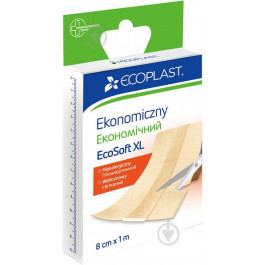   Ecoplast Лейкопластир  економічний EcoSoft XL 8 см 1 м нестерильні