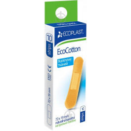   Ecoplast Лейкопластир  тканних EcoCotton 72х19 мм нестерильні 10 шт.