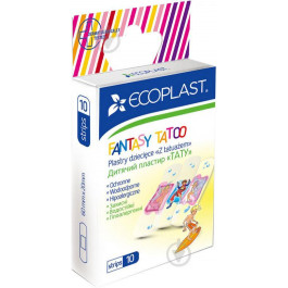   Ecoplast Лейкопластир  дитячих Fantasy Tatoo 20х60 мм нестерильні 10 шт.