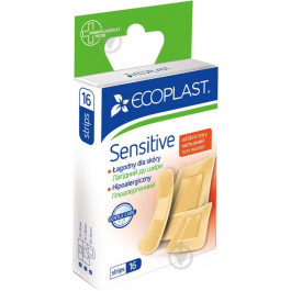   Ecoplast Лейкопластир  Sensitive 72х19 мм, 72х38 мм, 38х38 мм нестерильні 16 шт.