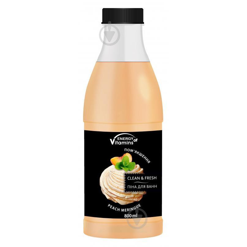 Energy of Vitamins Пена для ванн  Peach meringue 800 мл (0517) (4820074620517) - зображення 1