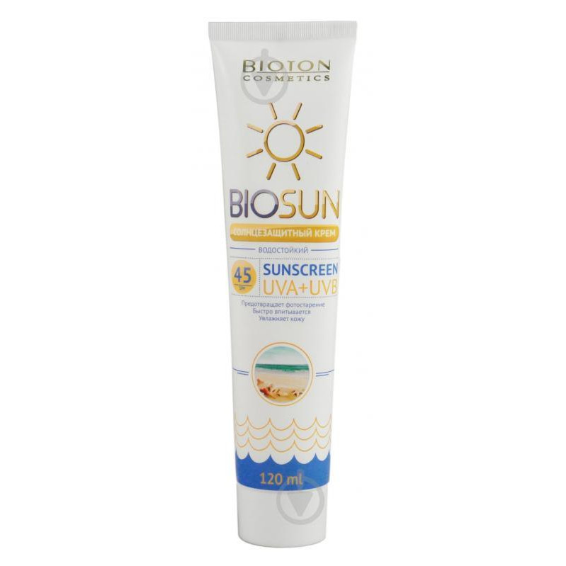 BIOTON Крем солнцезащитный  BIOSUN SPF 45 120 мл (4820026147994) - зображення 1