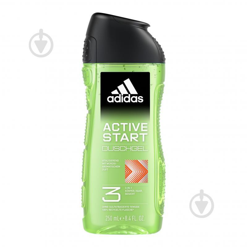 Adidas Гель-шампунь  NEW Activ Start 3 в 1 250 мл - зображення 1