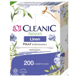   Cleanic Палички ватні  Naturals Linen, 200 шт (5900095035633)