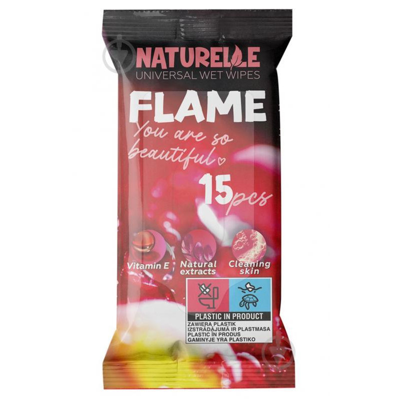 Naturelle Вологі серветки  Flame 15шт - зображення 1