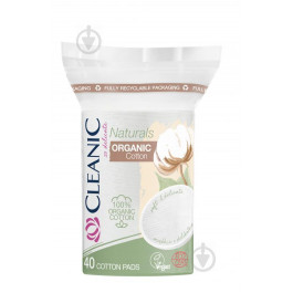   Cleanic Ватные диски  Naturals Organic Cotton овал 40 шт. (мягкая)