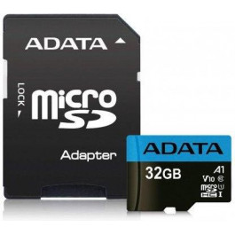   ADATA 32 GB microSDHC UHS-I Premier A1 + SD Adapter AUSDH32GUICL10A1-RA1