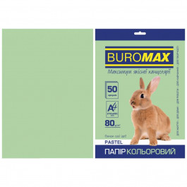   BuroMax А4, 80г/м2, PASTEL, светло-зеленый, 50 листов (BM.2721250-15)