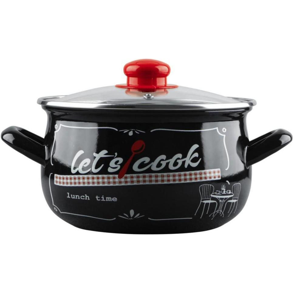 GUSTO Lets Cook Black 16 см 2.1 л (GT-T-116-LCB) - зображення 1