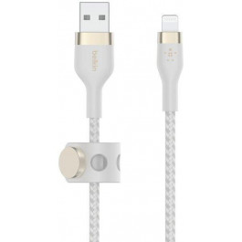   Belkin USB-A to Lightning Braided Silicone 1m White (CAA010BT1MWH)