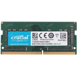 Crucial 8 GB SO-DIMM DDR4 2400 MHz (CT8G4SFS824A)