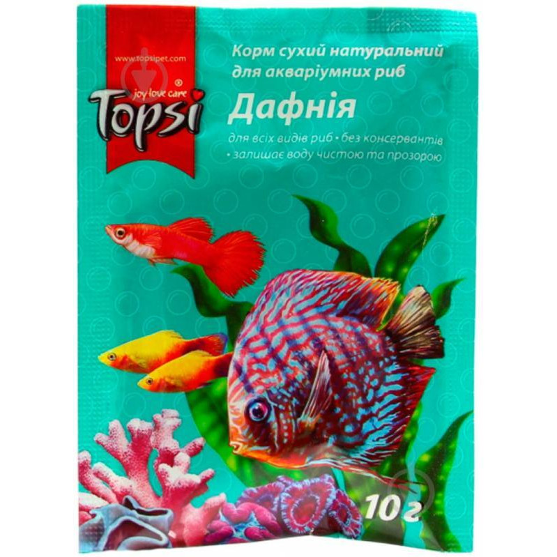 Topsi Дафния для аквариумных рыб в хлопьях 10 г (4820122207622) - зображення 1