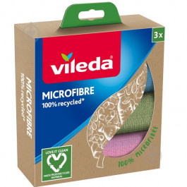   Vileda Серветка з мікрофібри  100% Recycled 3 шт (4023103228634)