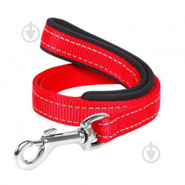   Collar Поводок нейлоновый Dog Extreme, прорезиненная ручка, 20мм/122см, Красный (4820082494452) (43153)