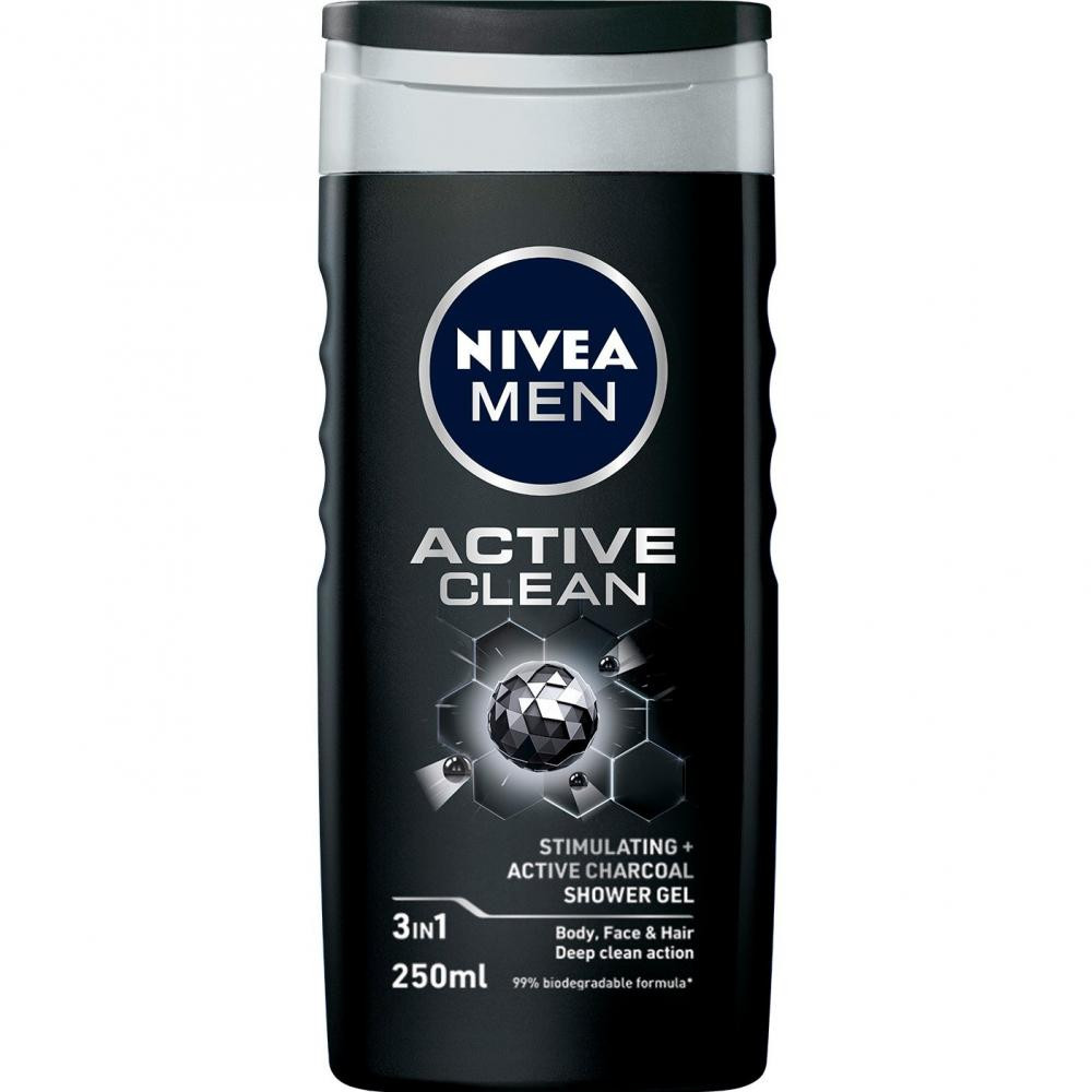 Nivea Гель для душа  Men Сила угля мужской очищение без сухости кожи 250 мл (4005801199737) - зображення 1