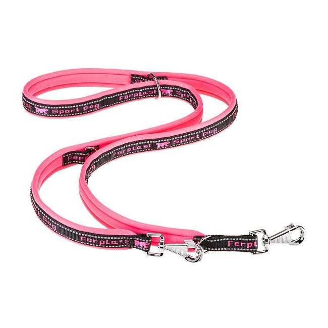 Ferplast 78004436 Поводок нейлоновий с автоматическим карабином SPORT DOG MATIC GA20/200 PINK (8010690159201) - зображення 1