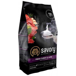   Savory Medium Breed rich in Fresh Turkey & Lamb 1 кг (4820232630259)