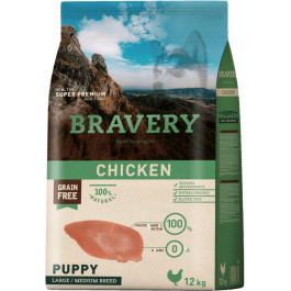   Bravery Puppy Large & Medium Chicken 12 кг 6749 BR CHIC PUP L_ 12KG