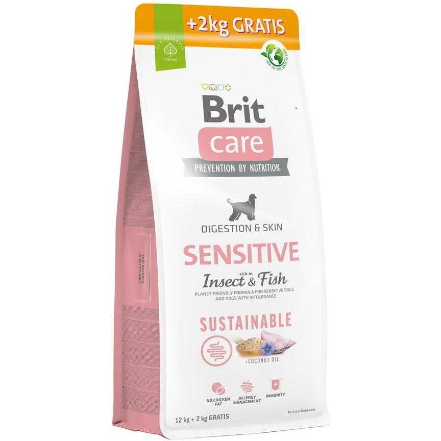 Brit Care Sustainable Sensitive Insect Fish 12+2 кг (172662) - зображення 1