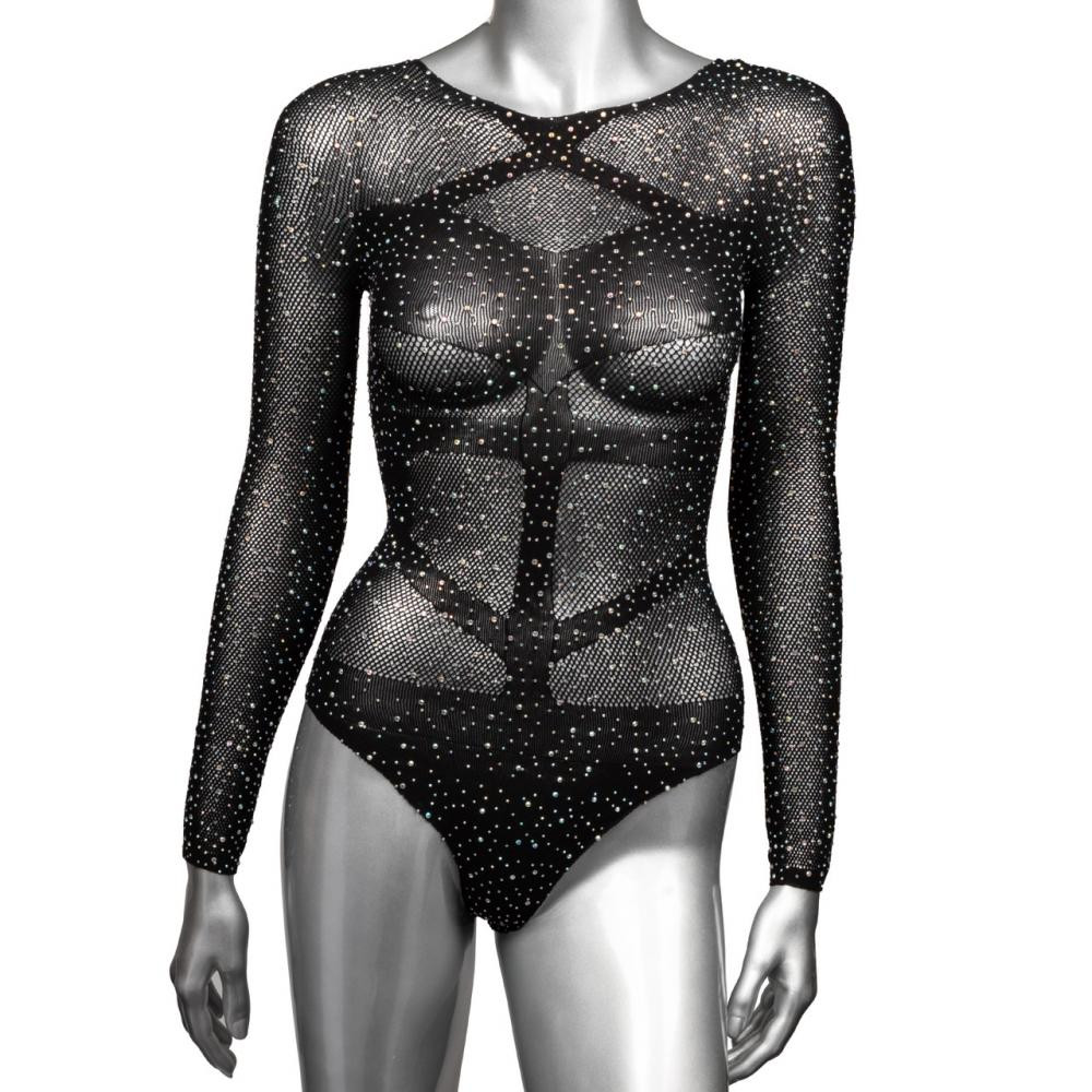 California Exotic Novelties Боді Radiance Long Sleeve Body Suit, чорне (716770105004) - зображення 1