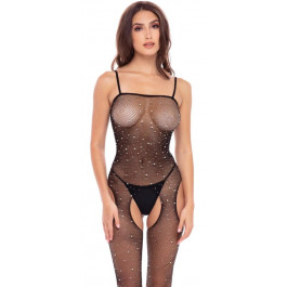   Rene Rofe Комбінезон Sparkle Crotchless Bodystocking, чорний (017036442940)