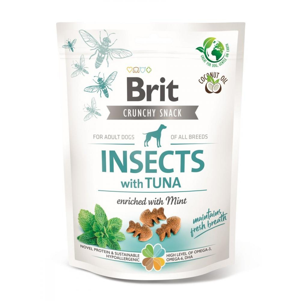 Brit Crunchy Snack Adult Dog Insects with Tuna 200 г (100627) - зображення 1