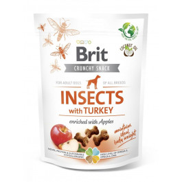   Brit Crunchy Snack Adult Dog Insects with Turkey 200 г (100625)