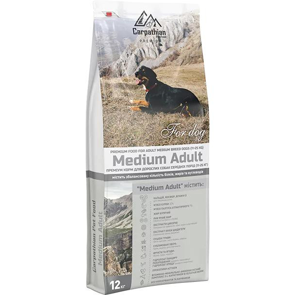 Carpathian Pet Food Medium Adult 12 кг (4820111140695) - зображення 1