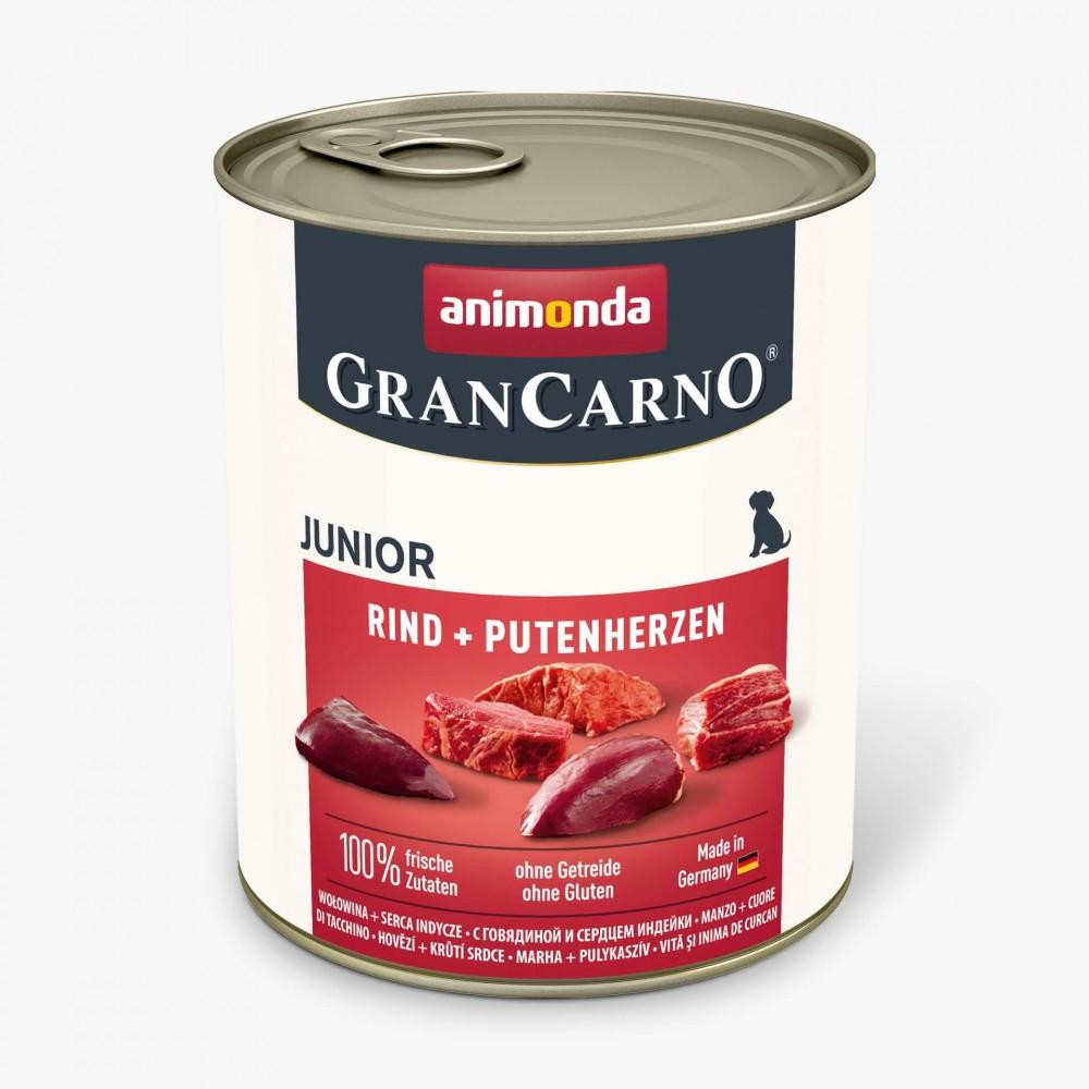 Animonda GranCarno Junior Beef + Turkey Hearts 800 г (4017721827683) - зображення 1