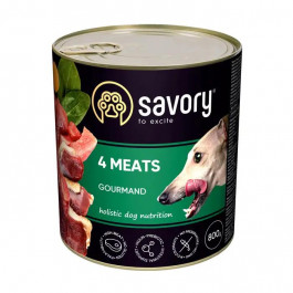   Savory Dog Gourmand 4 meats 800 г (30402)