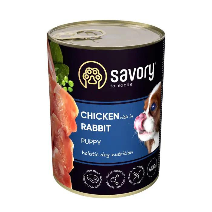 Savory Chicken Rabbit Puppy 400 г (30587) - зображення 1