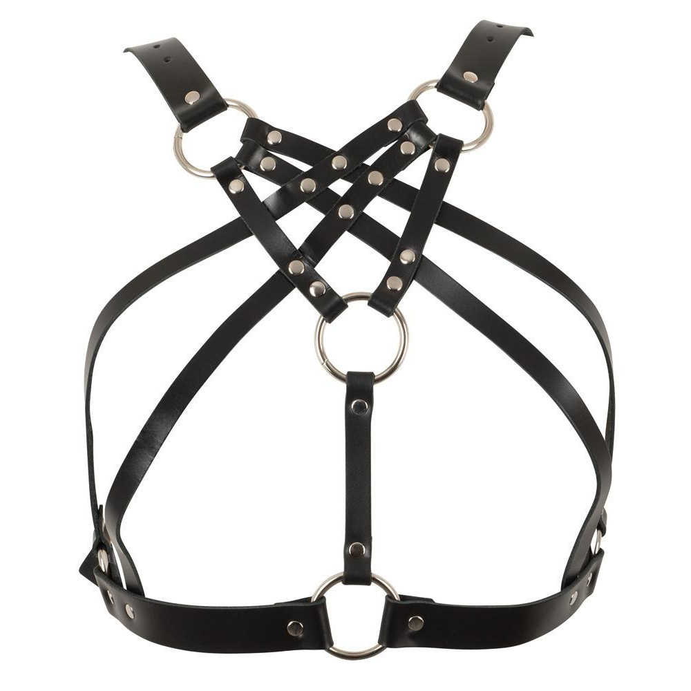 Orion Портупея Zado Fetish Leather Chest Harness, чорна (4024144006991) - зображення 1