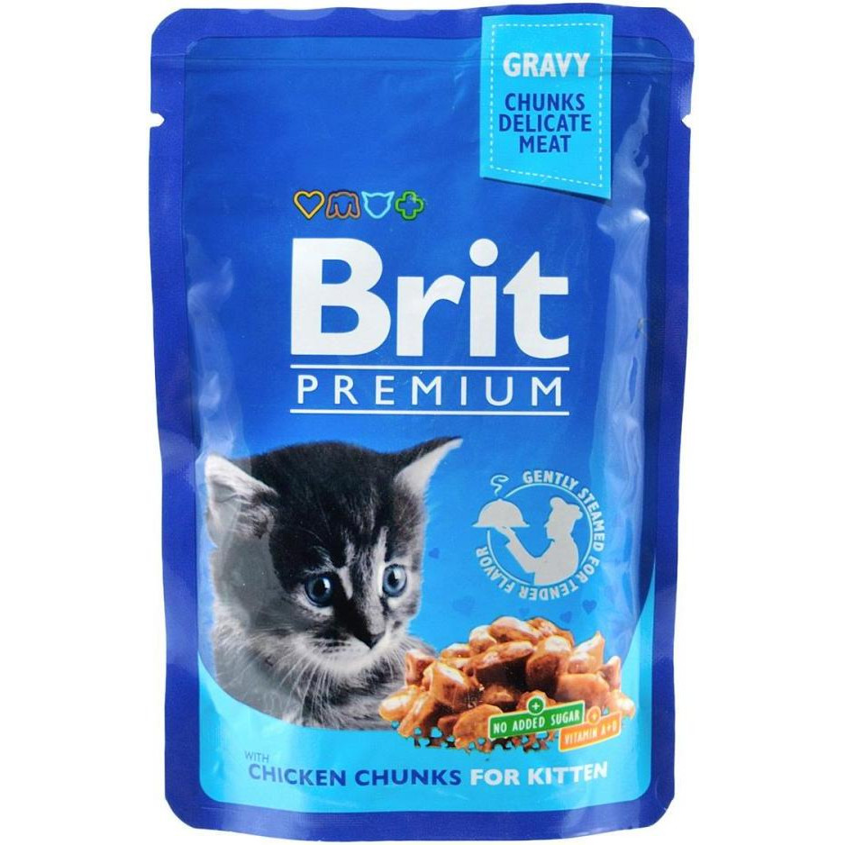 Brit Premium Cat Chicken Chunks for Kitten 100 г (8595602506026) (100274 /506026) - зображення 1