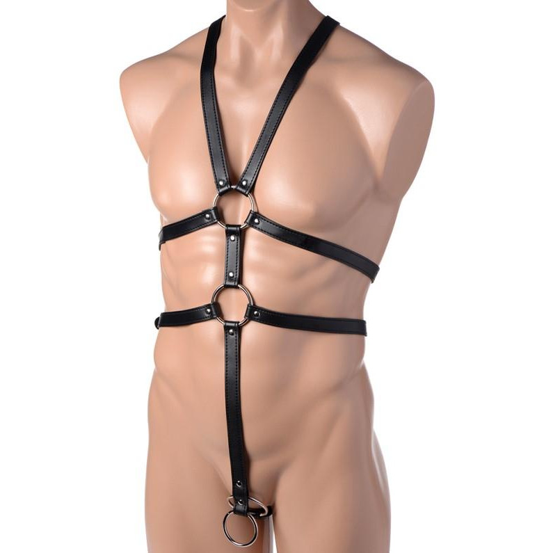 XR Brands Портупея чоловіча Strict Male Full Body Harness, чорна (848518026668) - зображення 1