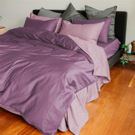   MirSon Комплект постільної білизни  Royal Soft Євро 200x220 см Violet 0199+0231 Сатин (2200008018368)