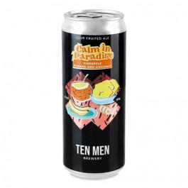   Ten Men brewery Пиво  Calm in Paradise Pineapple&Banana&Coconut світле нефільтроване з/б, 330 мл (4820277950220)