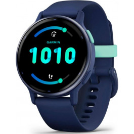   Garmin vivoactive 5 Metallic Navy Aluminum Bezel with Navy Case and Silicone Band (010-02862-12/52)