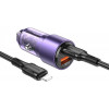 Borofone BZ20A 83W PD65W/QC3.0 Smart + USB-C-Lightning Violet (BZ20ACLTP) - зображення 3