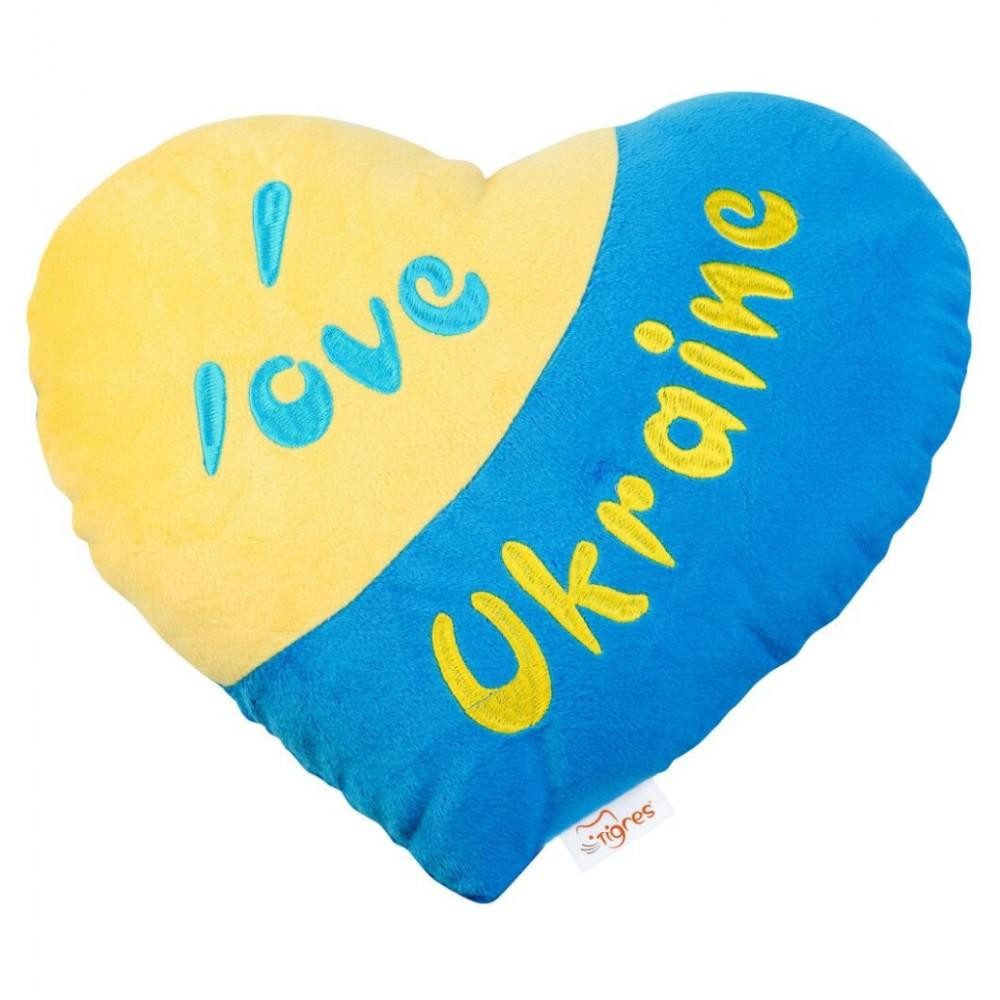 Тигрес Подушка в авто I love Ukraine 32 см (ПД-0121) - зображення 1