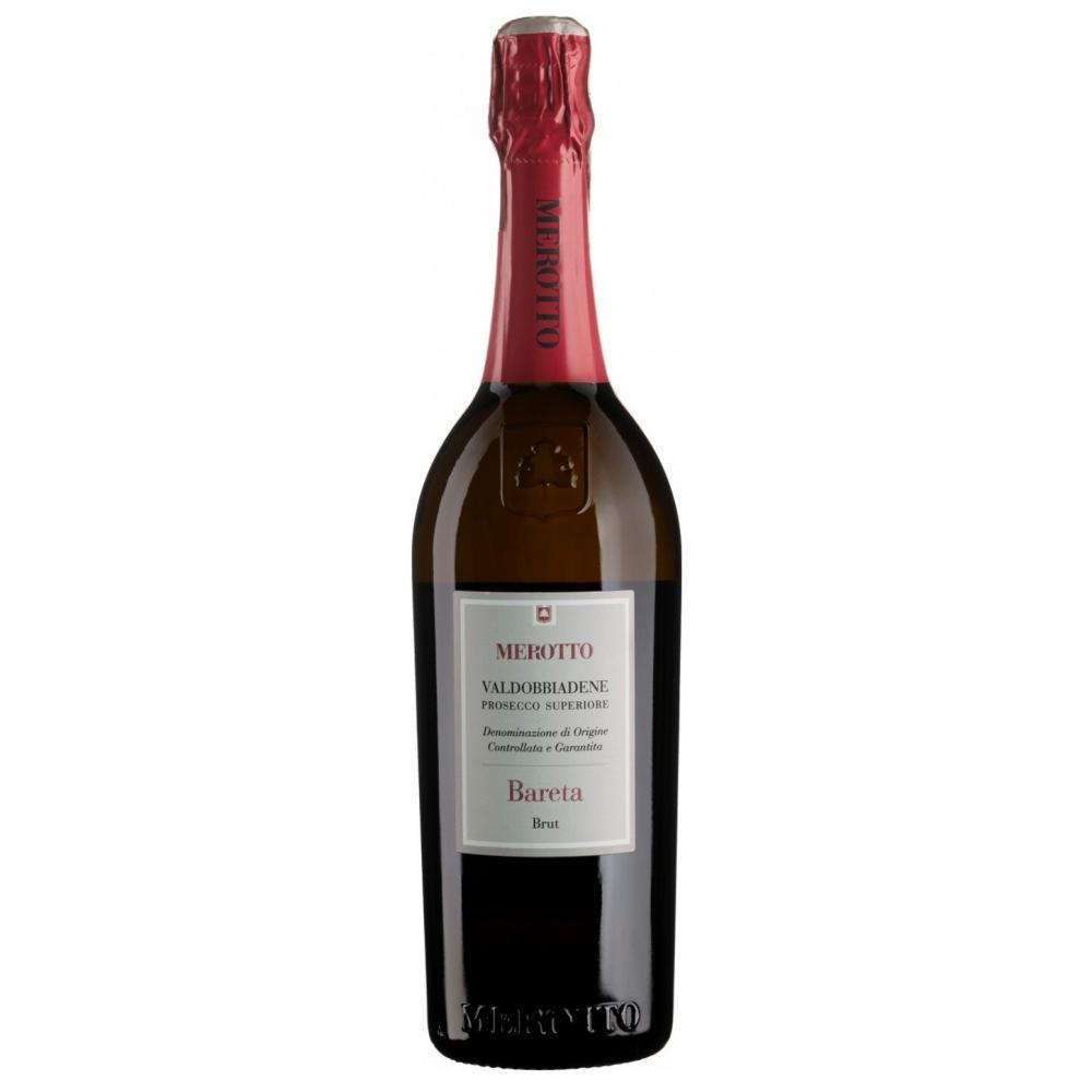 Merotto Ігристе Bareta Prosecco Superiore Brut 0,75 л (8050538230006) - зображення 1