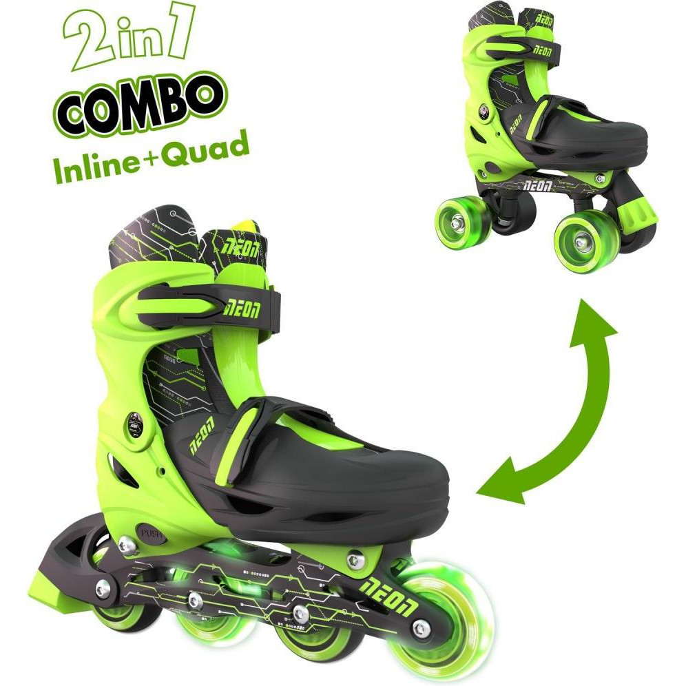 Neon Combo Skates / размер 30-33 light green (NT09G4) - зображення 1