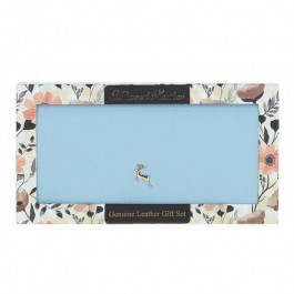 Ashwood Блакитний жіночий гаманець із фактуної шкіри  J56 WINTER SKY