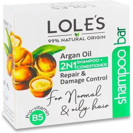 Lole's Шампунь та кондиціонер твердий  Argan Oil 2в1, 100 г (8680972081157) - зображення 1