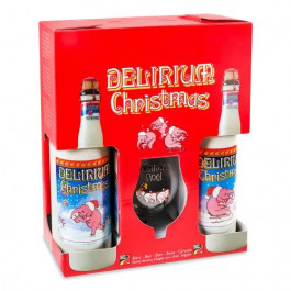   Delirium Пиво  Christmas янтарне 2*0,75 л +келих, 1 шт (5412186002054)